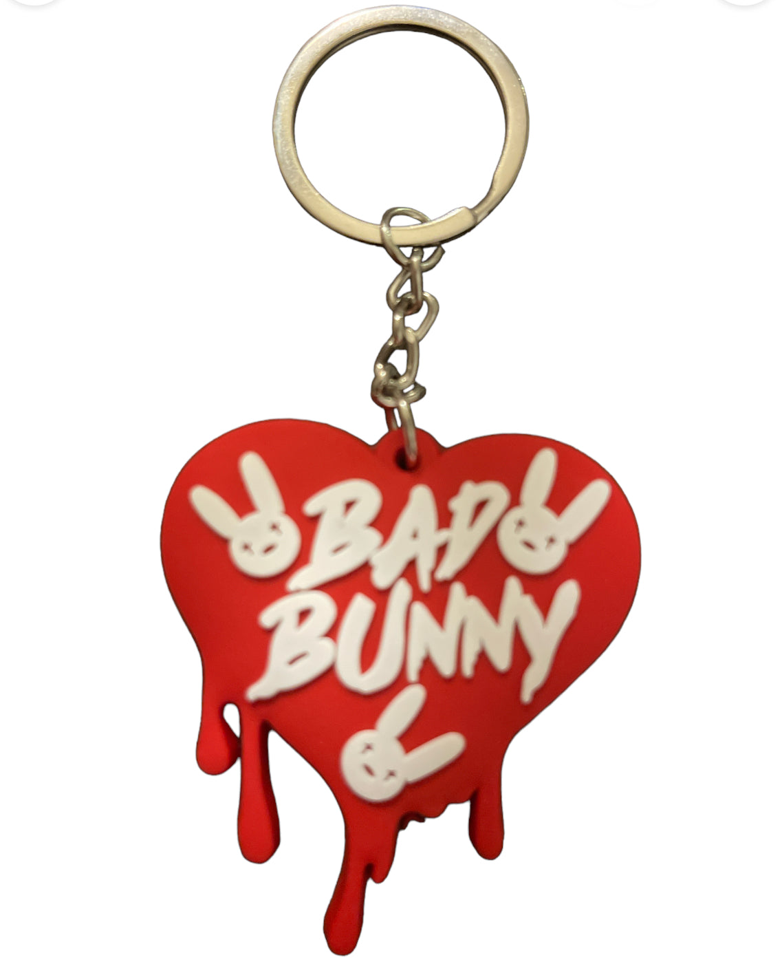 Bad Bunny Red and White Keychain #31