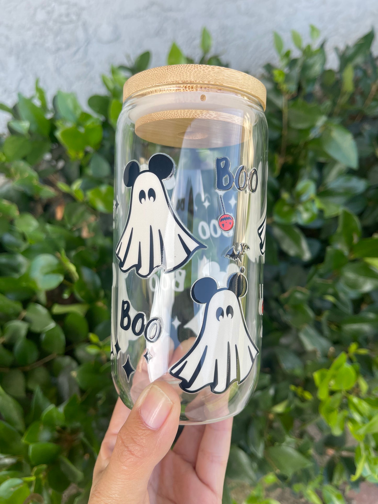 Mickey Boo Glass Cup