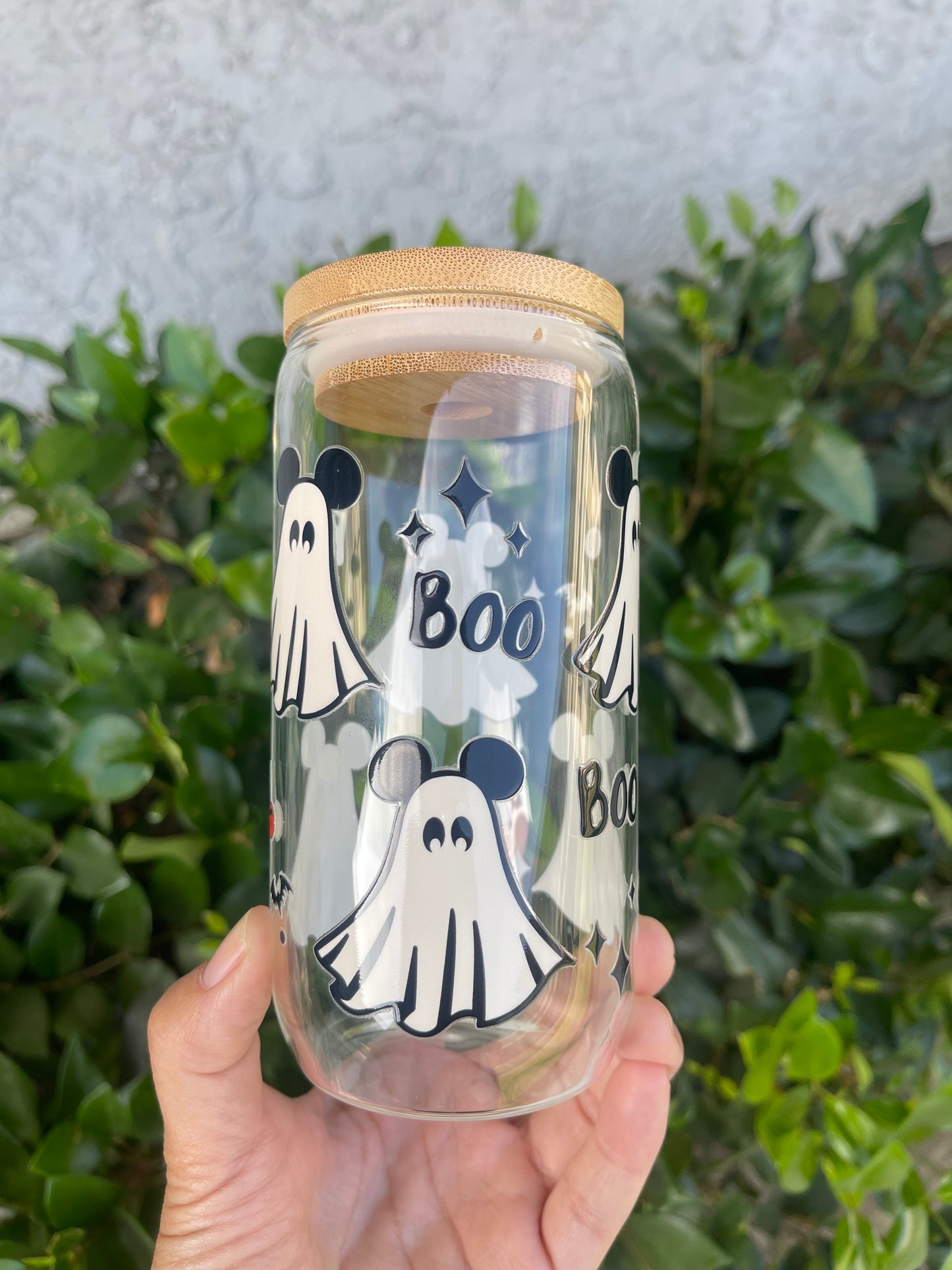 Mickey Boo Glass Cup