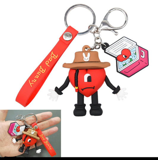 Bad Bunny Bucket Hat Keychain  #39