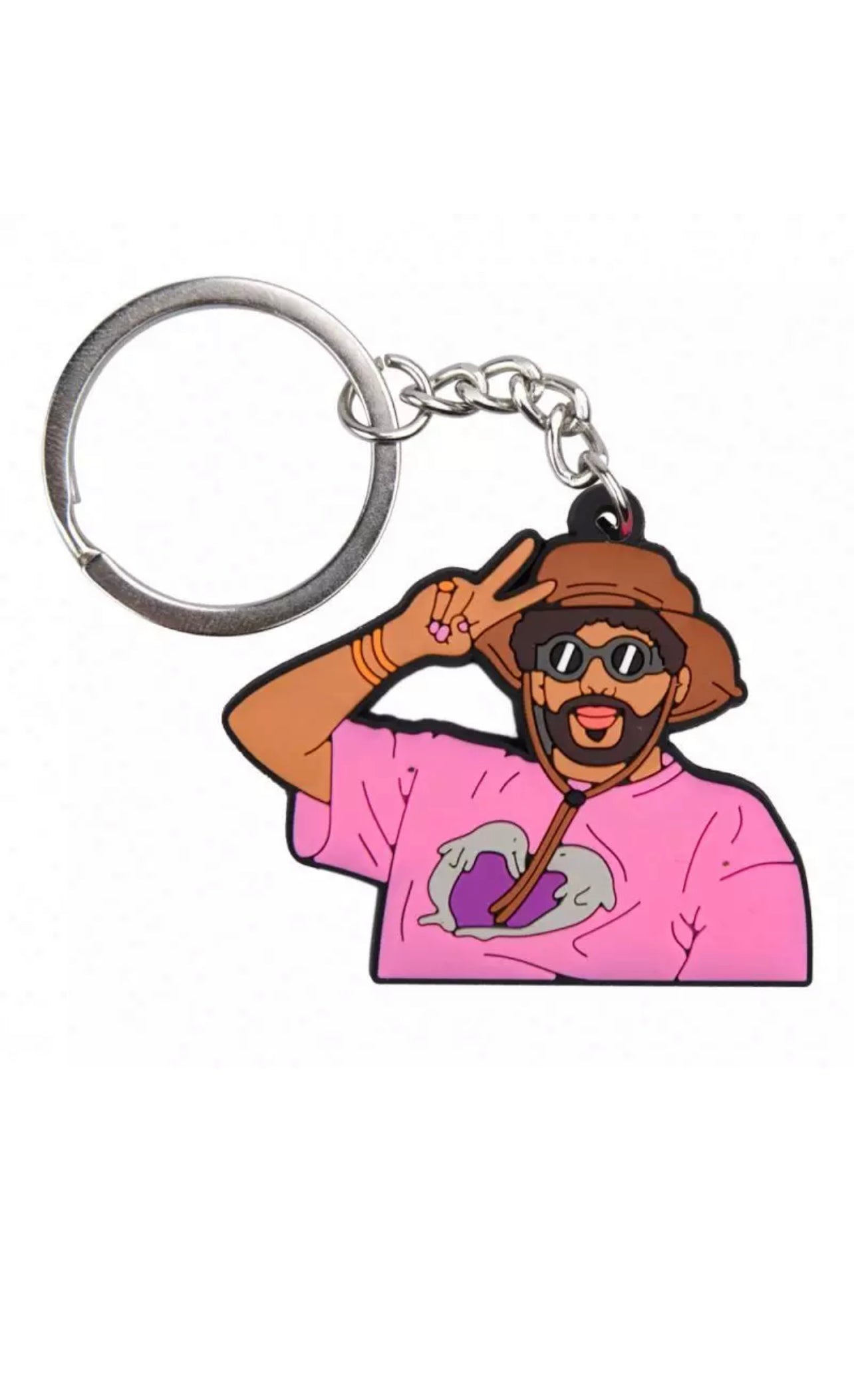 Bad Bunny pink shirt Keychain #27