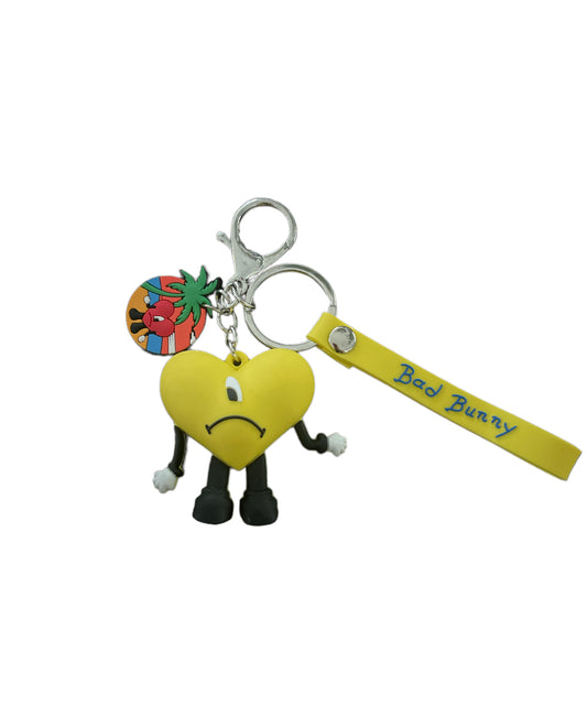 Bad Bunny Yellow Heart Keychain #19