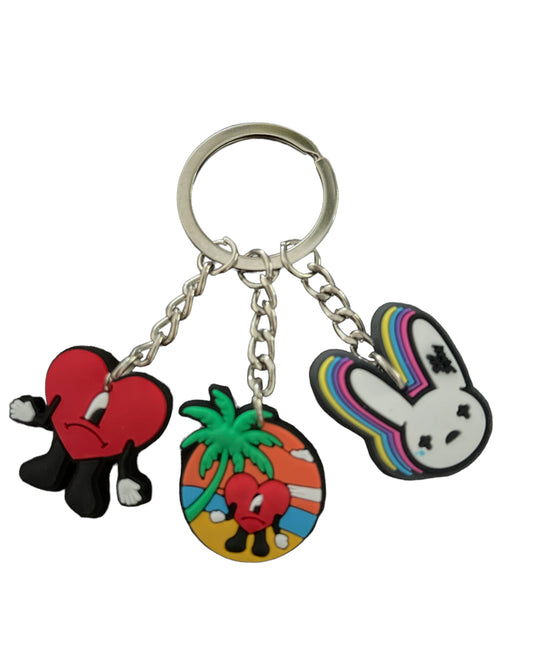 Bad Bunny 3 piece Keychain #21