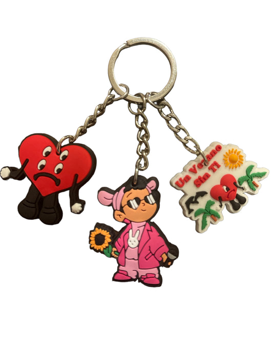 3 Piece Bad Bunny Keychain #37