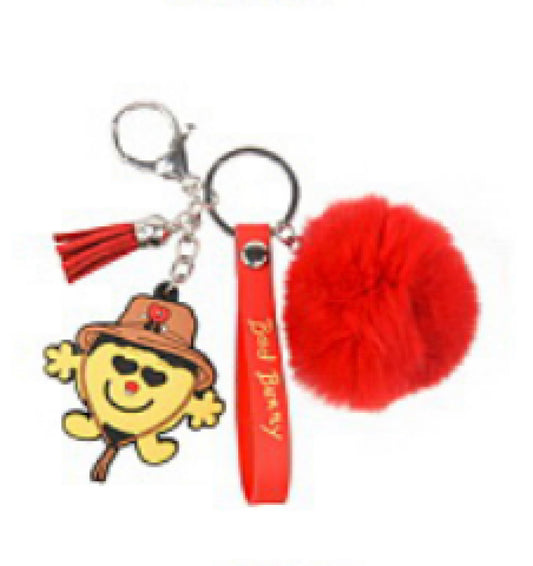 Little Miss Bad Bunny Obsessed Pompom Keychain #13