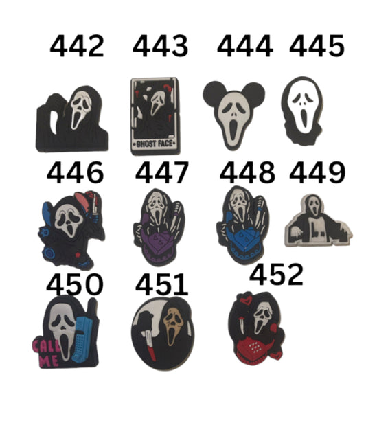 Ghostface Croc Charms