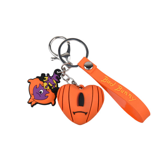 Bad Bunny Pumpkin Heart Keychain #16