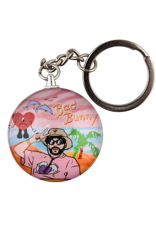 Bad Bunny Glass Keychain #65