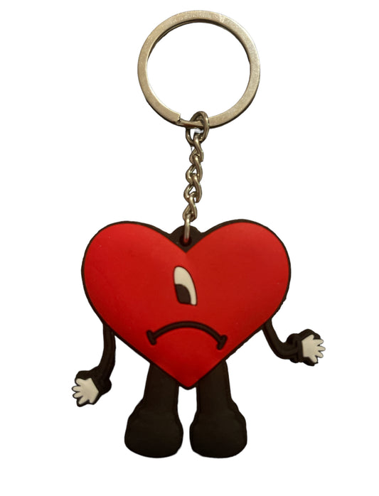 Red Heart Bad Bunny Keychain #34